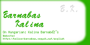 barnabas kalina business card